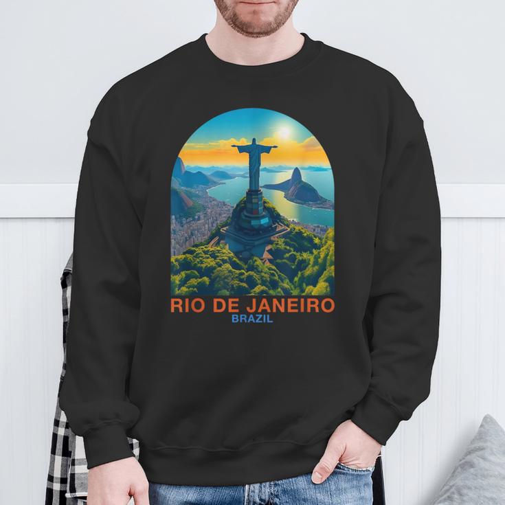 Rio De Janeiro Travel Holiday Rio De Janeiro Brazil Sweatshirt Geschenke für alte Männer