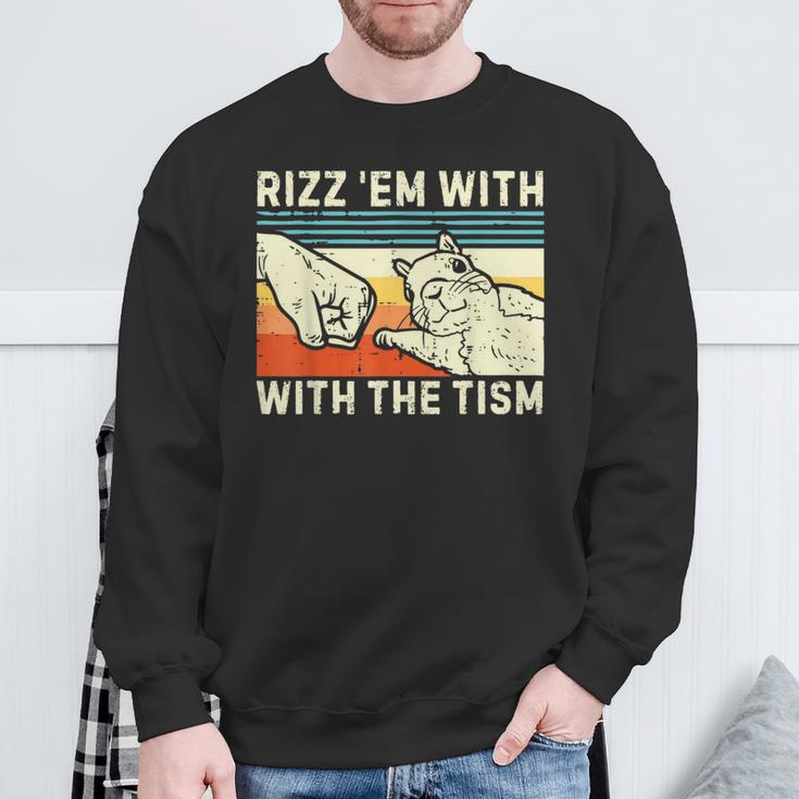 Rizz Em With The Tism Rizzler Joke Meme Rizzling Squirrel Sweatshirt Gifts for Old Men Rizz Em With The Tism Rizzler Joke Meme Rizzling Squirrel Sweatshirt Gifts for Old Men