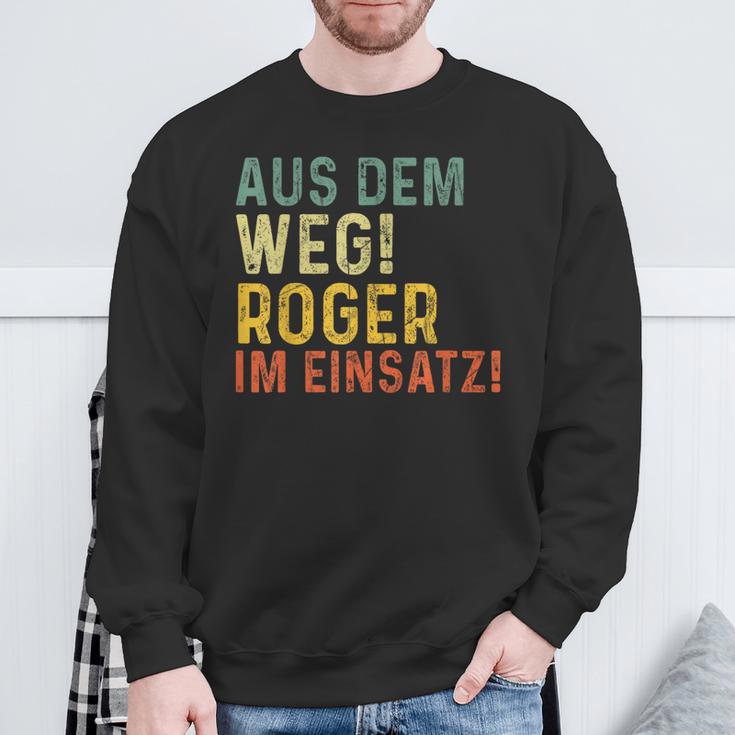 Roger Lustiger Spruch Nameorname Sweatshirt Geschenke für alte Männer