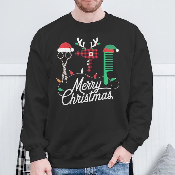 Salon Tools For Festive Christmas Hairdresser Merry Christmas Sweatshirt Geschenke für alte Männer