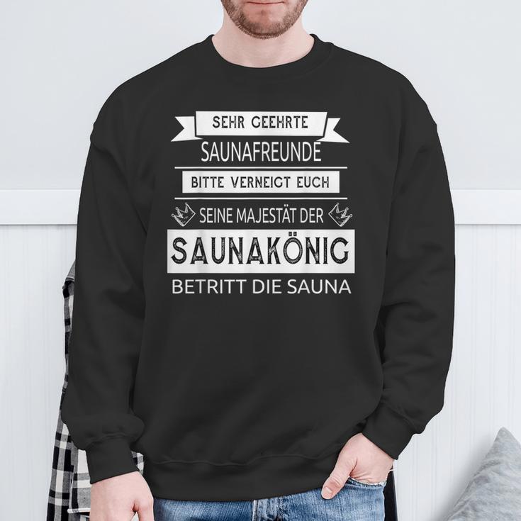 Sauna King Seine Majestät Saying Sayings Sweatshirt Geschenke für alte Männer