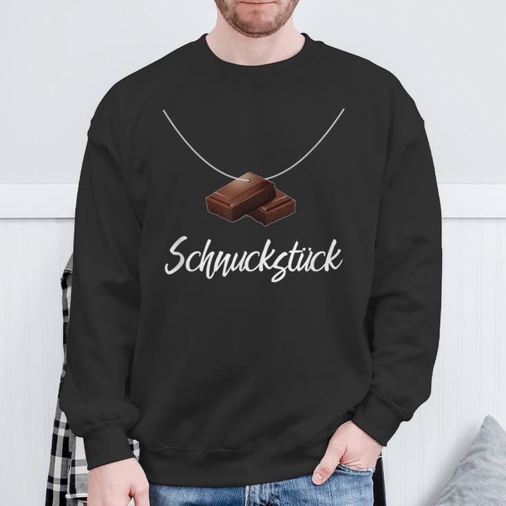 Schnuckstück With Chocolate Naschen Als Necklace Sweatshirt Geschenke für alte Männer