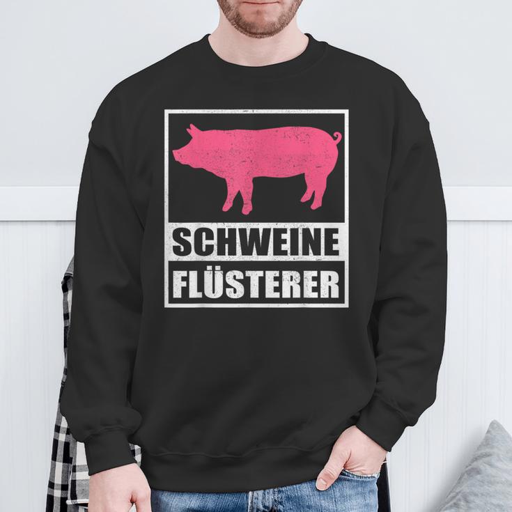 Schweine Flusterer Schweinebauer Sweatshirt Geschenke für alte Männer