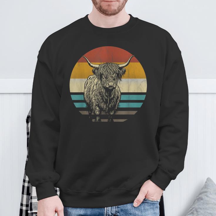 Scottish Highland Cattle Highland Cattle Farmer Sweatshirt Geschenke für alte Männer