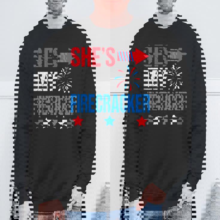 She's My Firecracker Matching 4th Of July Shirts For Couples Sweatshirt Gifts for Old Men