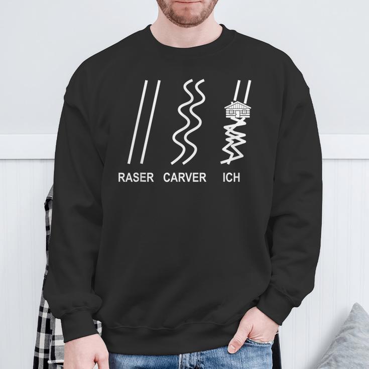 Skiing Raser Carver Ich Après-Ski Sweatshirt Geschenke für alte Männer