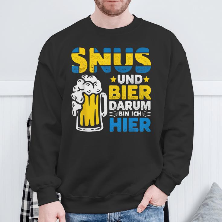 Snus Darum Bin Ich Hier Swedish Chewing Tobacco Sweatshirt Geschenke für alte Männer