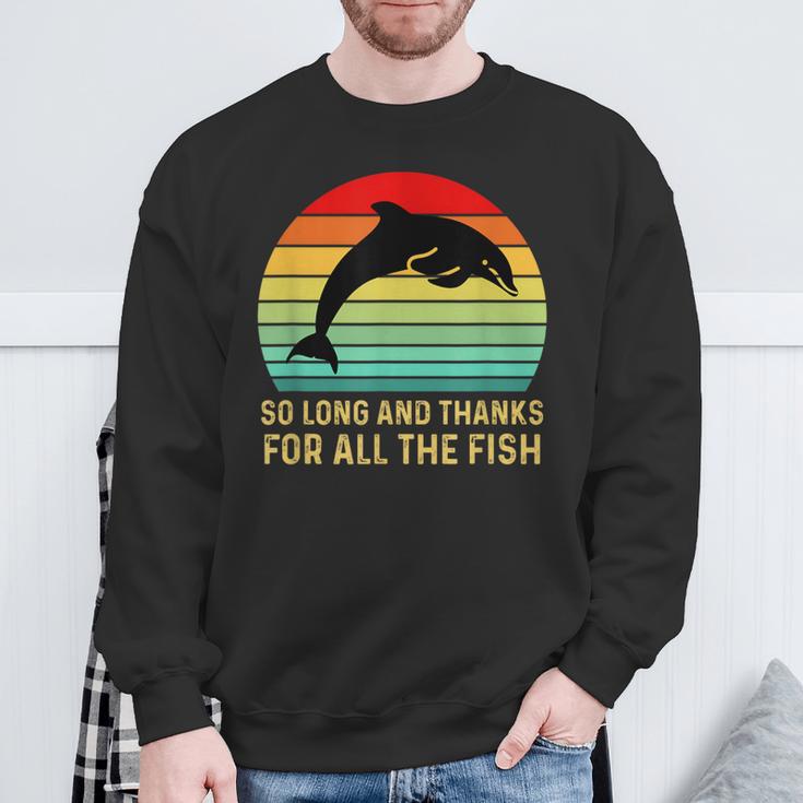 So Long And Thank You For The Whole Fishintage Sweatshirt Geschenke für alte Männer