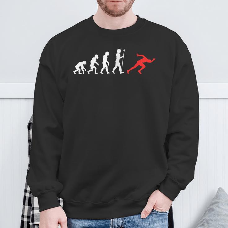 Sprinter Race Evolution Athletics Sweatshirt Geschenke für alte Männer