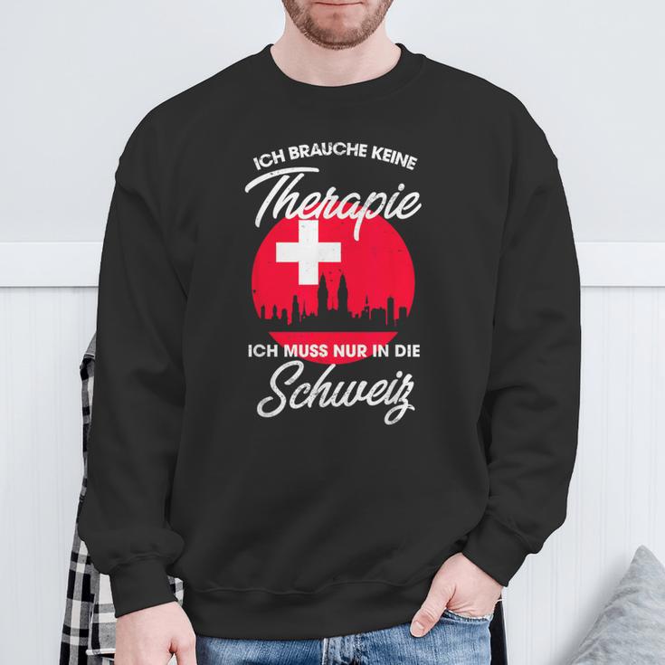 Swiss Flag Switzerland Holiday Switzerland Sweatshirt Geschenke für alte Männer