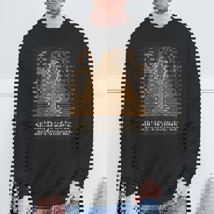 Symboles Égyptiens Antiques Ankh Djed Was Sweater e Cadeaux pour les vieillards