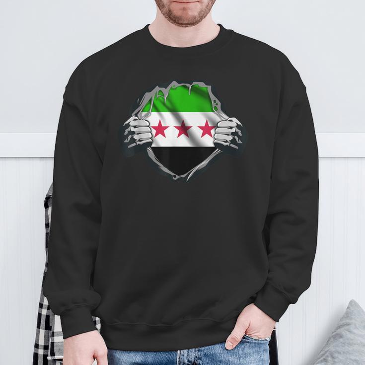 Syria Flag Free Syria Flag Sweatshirt Geschenke für alte Männer