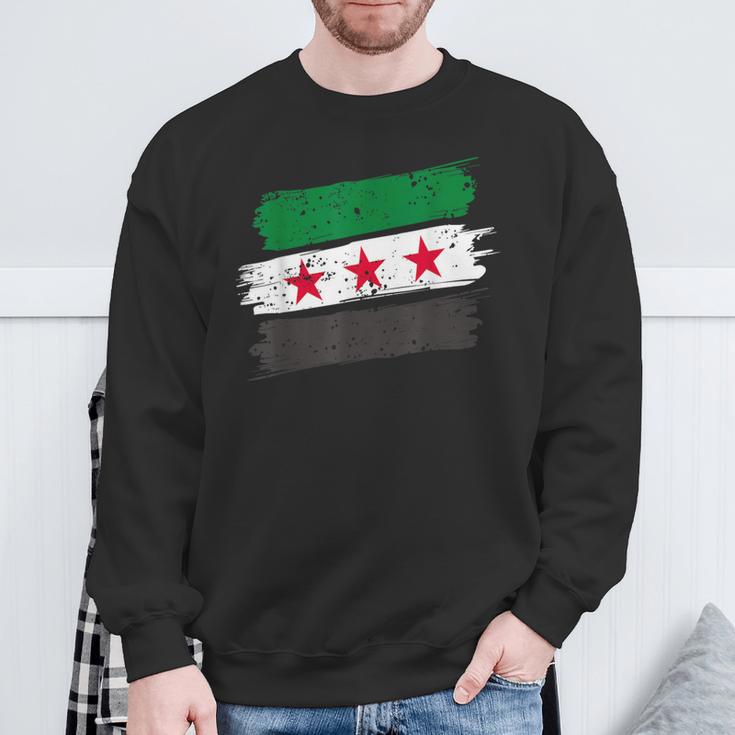 Syria Flag Syria Flag Sweatshirt Geschenke für alte Männer