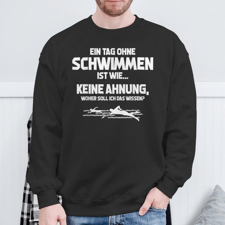 Tag Ohne Schwimmen Immöglich Swimmer Sweatshirt Geschenke für alte Männer