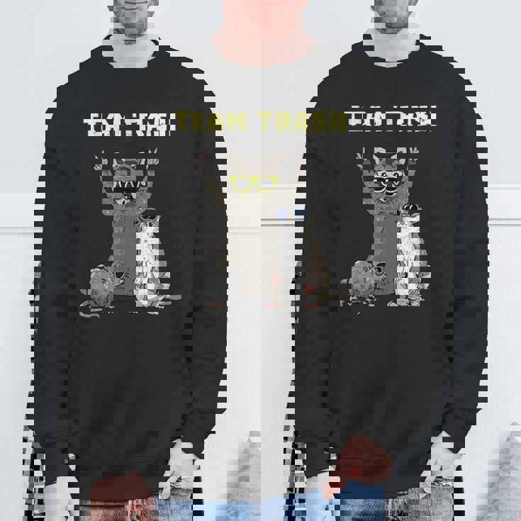Team Trash Opossum & Raccoon Gang Short Sleeve Sweatshirt Gifts for Old Men
