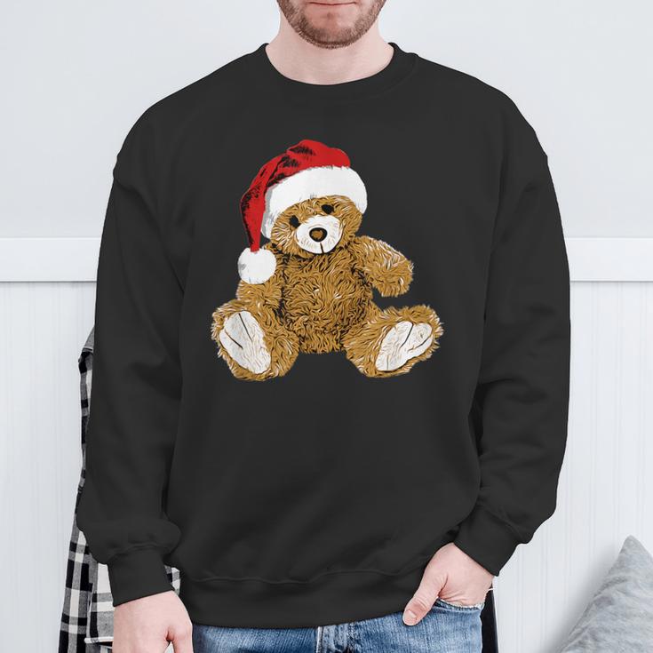 With Teddy Bear And Santa Hat Teddy Bear Christmas Sweatshirt Geschenke für alte Männer