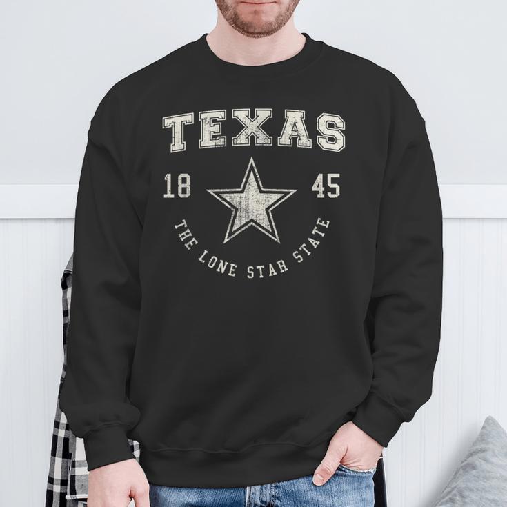 Texas The Only Star Stateintage Sweatshirt Geschenke für alte Männer