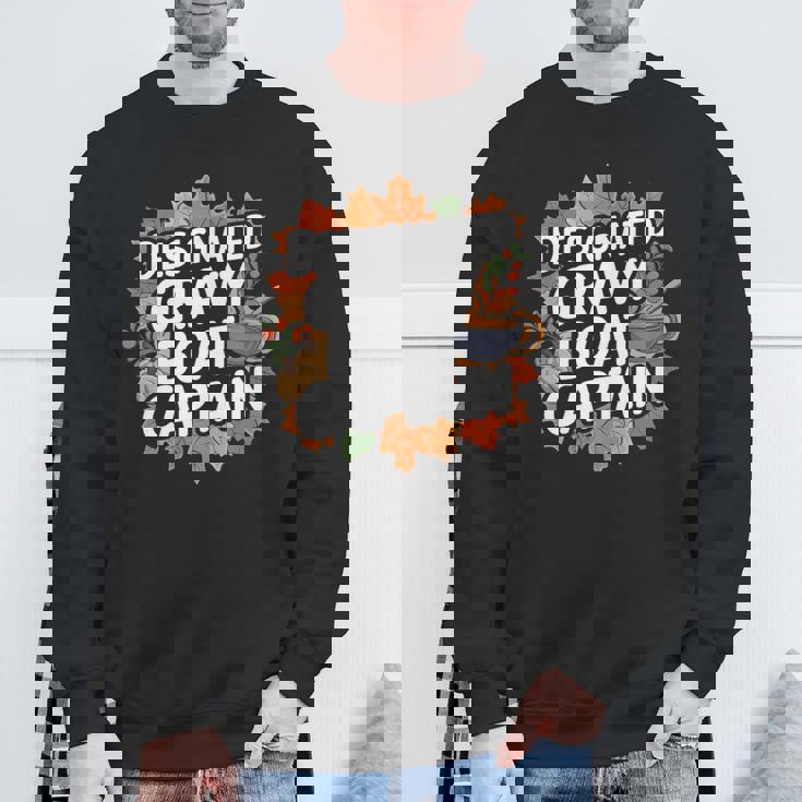Thanksgiving Food Gravy Boat Captain Premium Sweatshirt Gifts for Old Men