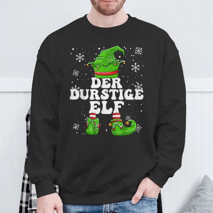 Thirstiger Elf Drinking Celebrations Elf Christmas Sweatshirt Geschenke für alte Männer