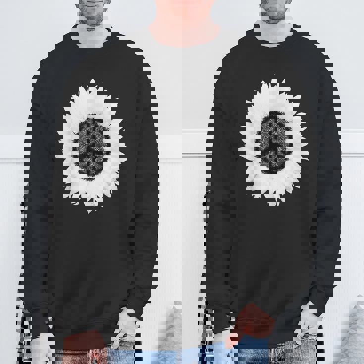 Tournesol Signe De La Paix Rétro Années 60 Années 70 Love Sh Sweater e Cadeaux pour les vieillards