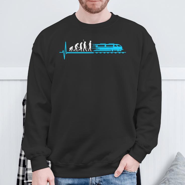 Train Evolution Railway Model Railway Driver Sweatshirt Geschenke für alte Männer