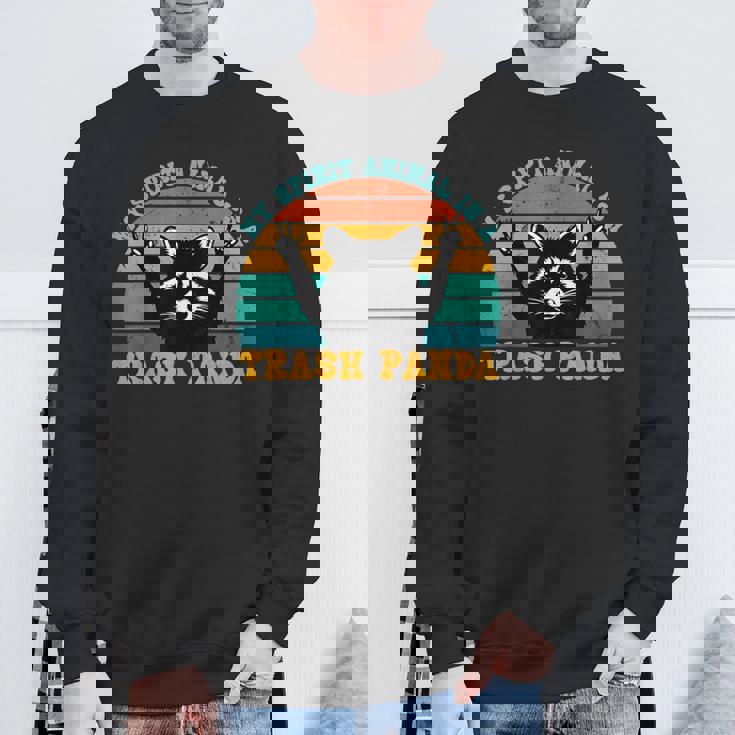 Trash Panda Raccoon Sweatshirt - Fun Animal Lover Gift Gifts for Old Men