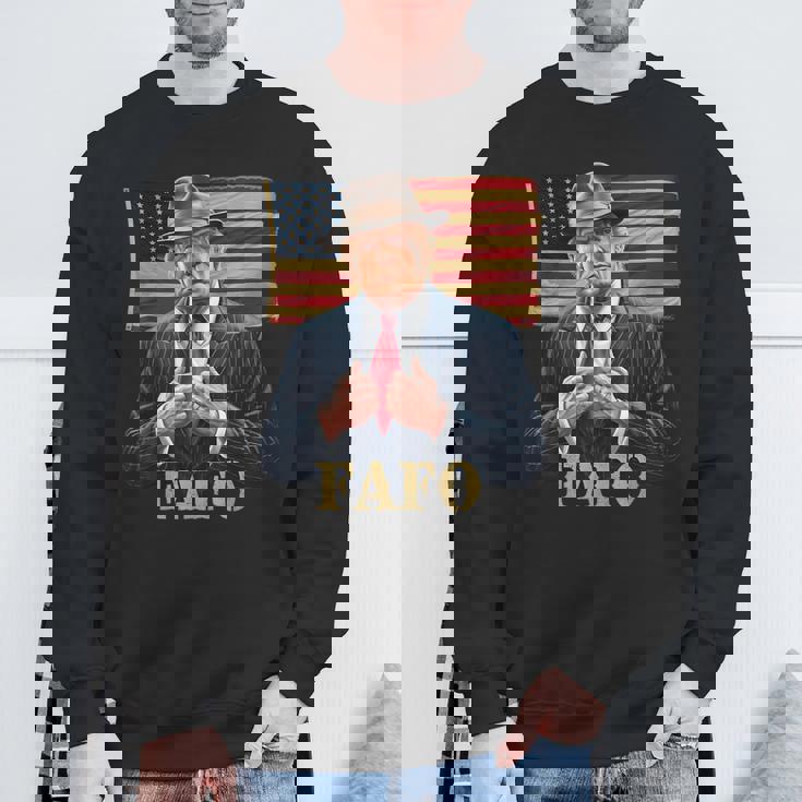Trump Fafo F Around Find Out Us Flag Vintage Sweatshirt Gifts for Old Men