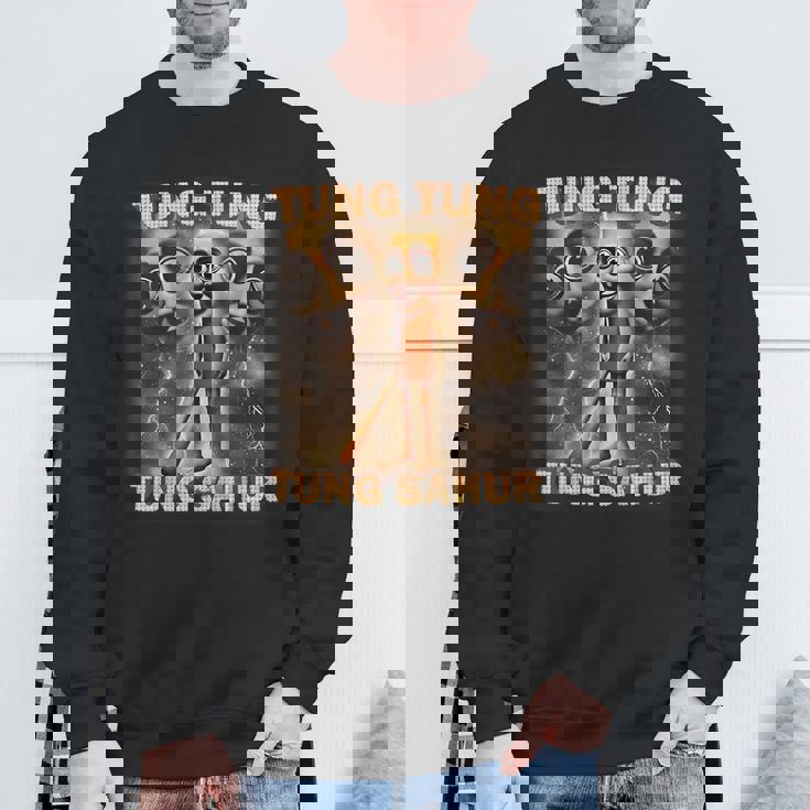 Tung Tung Tung Sahur Baseball Bat Italian Brainrot Sweatshirt Gifts for Old Men