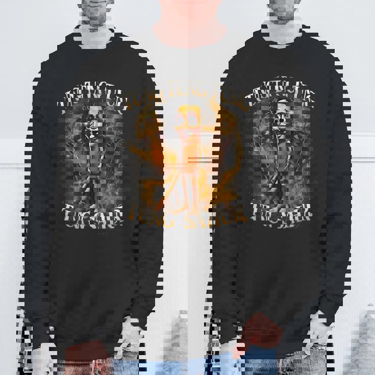 Tung Tung Tung Sahur Meme Brainrot Humor Gen Z Sweatshirt Gifts for Old Men