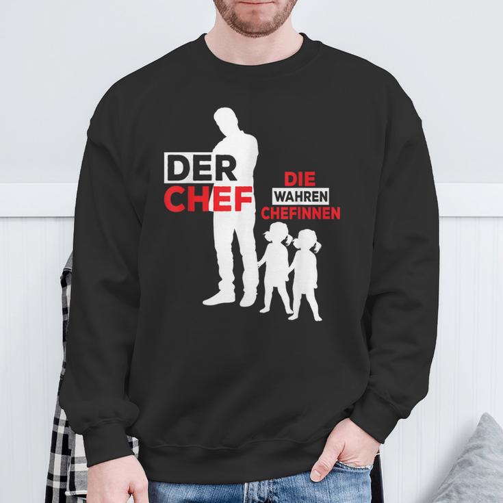 Twin Papa Der Chef Gemini Papa Sweatshirt Geschenke für alte Männer