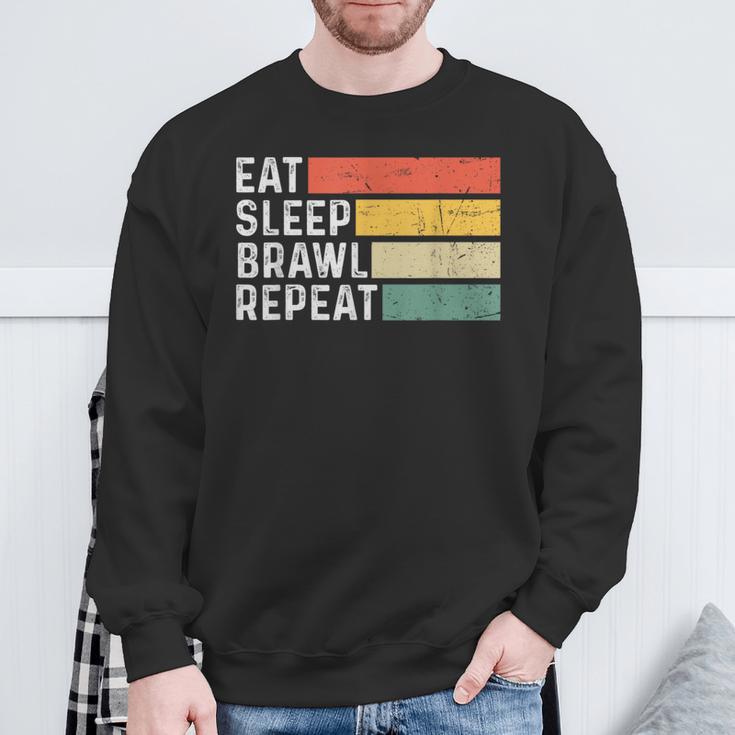 Video Gaming Game Retro Game Eat Sleep Brawl Repeat Sweatshirt Geschenke für alte Männer