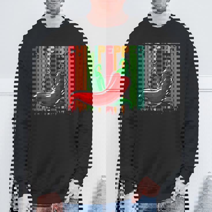 Vintage Chili-Peppers Red Hot Vintage Vegetable Peppers Sweatshirt Gifts for Old Men