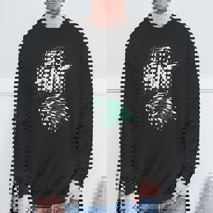 Vintage Let’S Hunt Eagles Retro Hunting Sweatshirt Gifts for Old Men