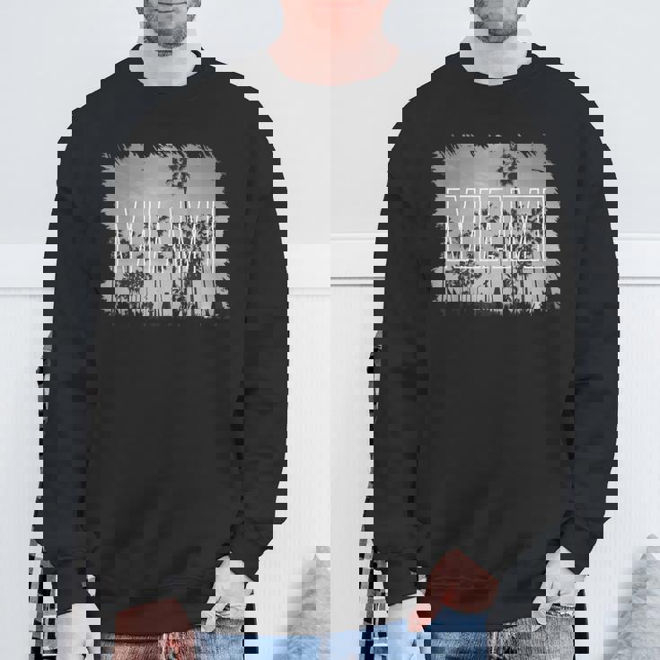 Vintage Miami Black And White Picture Sweatshirt Gifts for Old Men Vintage Miami Black And White Picture Sweatshirt Gifts for Old Men