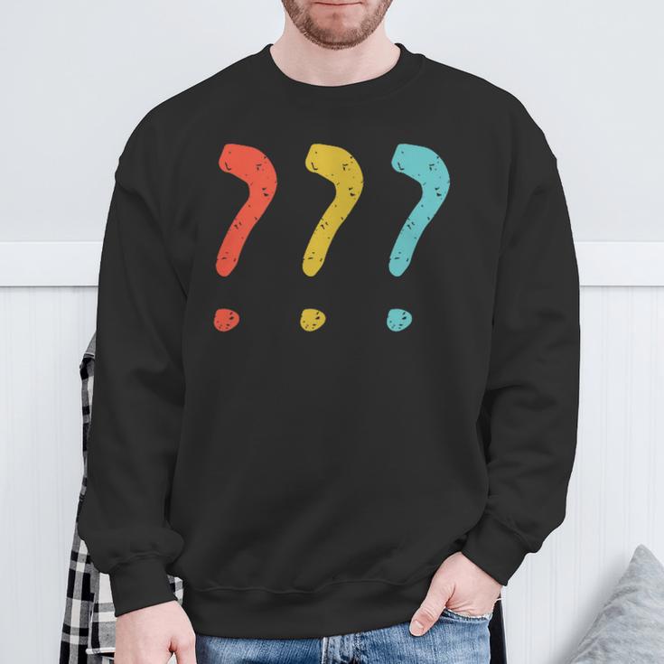 Vintage Question Mark Sweatshirt Geschenke für alte Männer