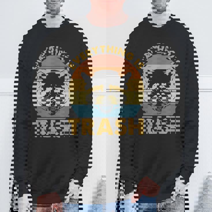 Vintage Raccoon Lovers Sweatshirt - Fun Design for Casual Wear Gifts for Old Men