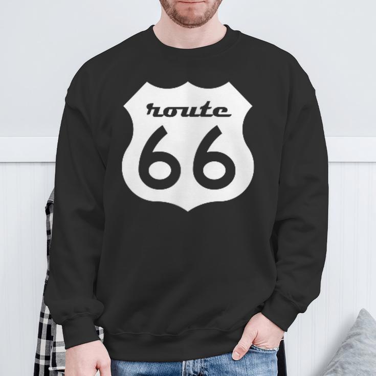 Vintage Retro Us American Highway Sign Interstate Road Sweatshirt Geschenke für alte Männer