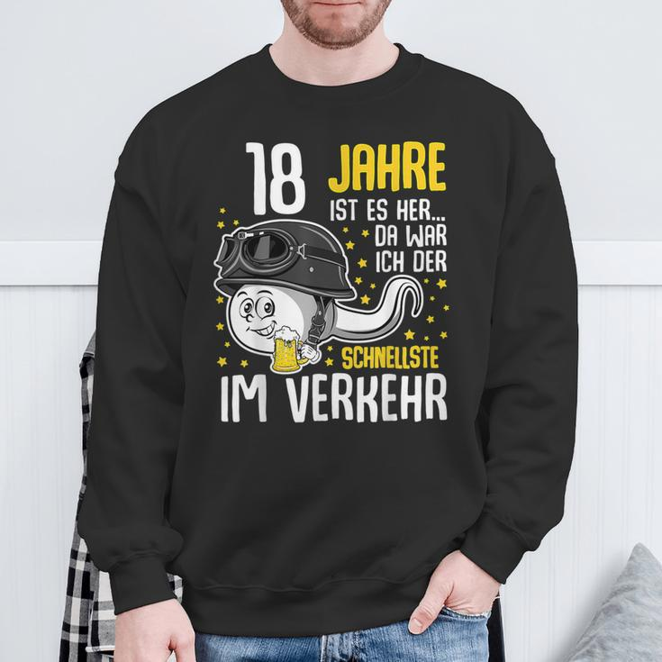 Vor 18 Jahren Der Fastest In Traffic 18Th Birthday Man Sweatshirt Geschenke für alte Männer