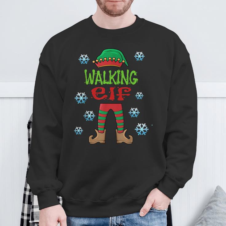 Walkers Lazy Christmas Costume Walking Elf Sweatshirt Gifts for Old Men