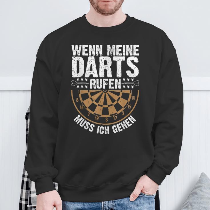 Wenn Meine Darts Rufen Muss Gehen Dartspieler Sweatshirt Geschenke für alte Männer