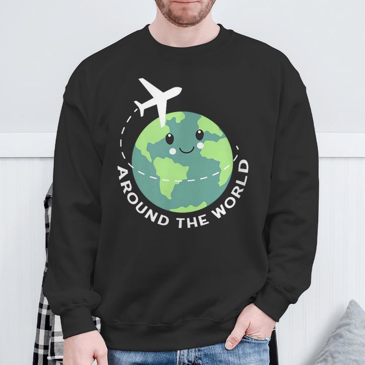 World Travel Around The World Trip Holidays Sweatshirt Geschenke für alte Männer