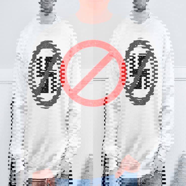 Anti-Nazi Anti-Facist Anti-Dictators Anti-Evil Sweatshirt Gifts for Old Men