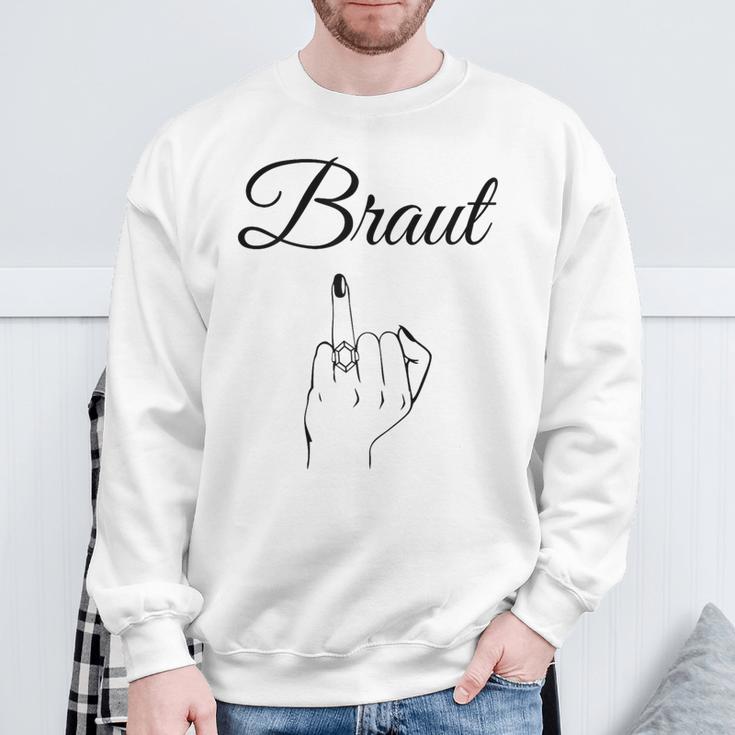 Braut Mittelfinger Junggesellenabschied Lustig Jga Sweatshirt Geschenke für alte Männer