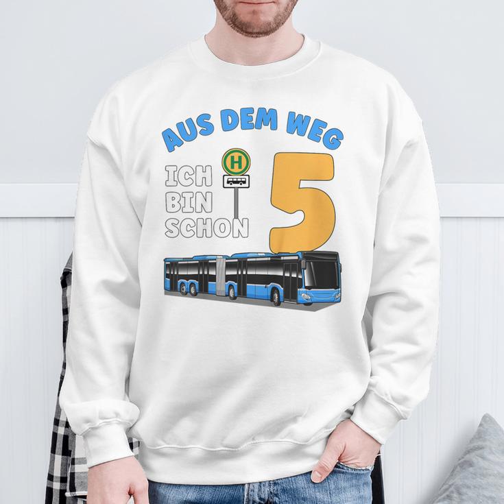 Children's 5 Years Boy Little Bus Driver 5Th Birthday Bus Articulated Bus Sweatshirt Geschenke für alte Männer