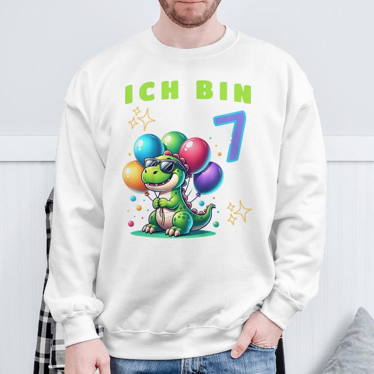 Children's Dino Children's Ich Bin Sieben 7 Jahre Alt Sweatshirt Geschenke für alte Männer