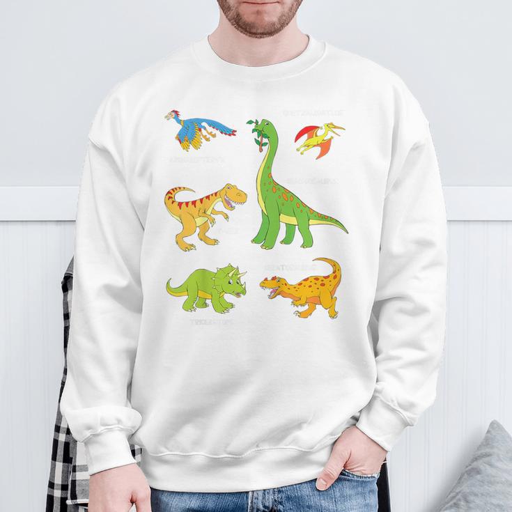 Children's Dinosaur Popular Dinos With Name Sweatshirt Geschenke für alte Männer