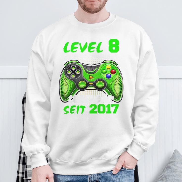 Children's Level 8 Birthday Boy Gamer 2017 8Th Birthday Sweatshirt Geschenke für alte Männer