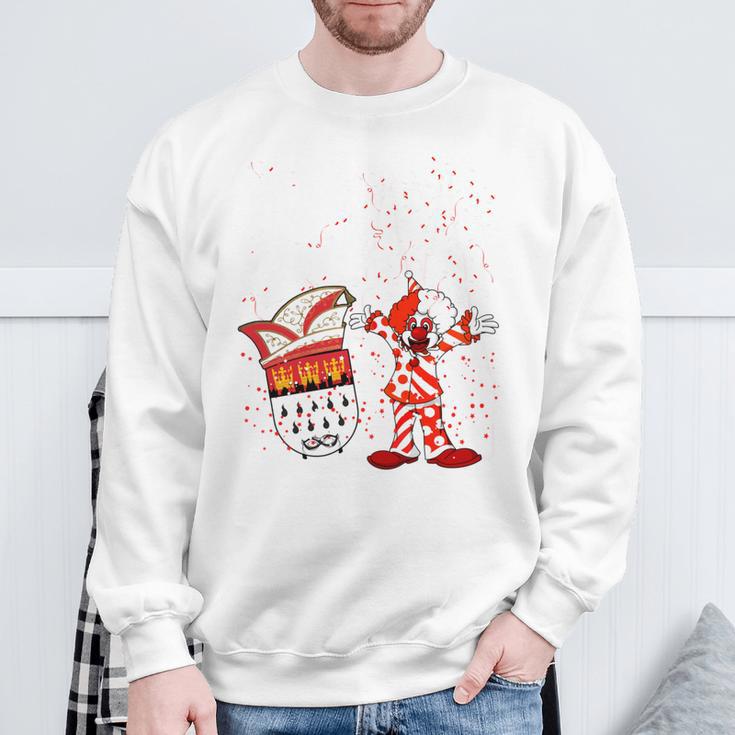 Cologne Cathedral Clown Kölle Alaaf Confetti Carnival Fashion Parade Sweatshirt Geschenke für alte Männer