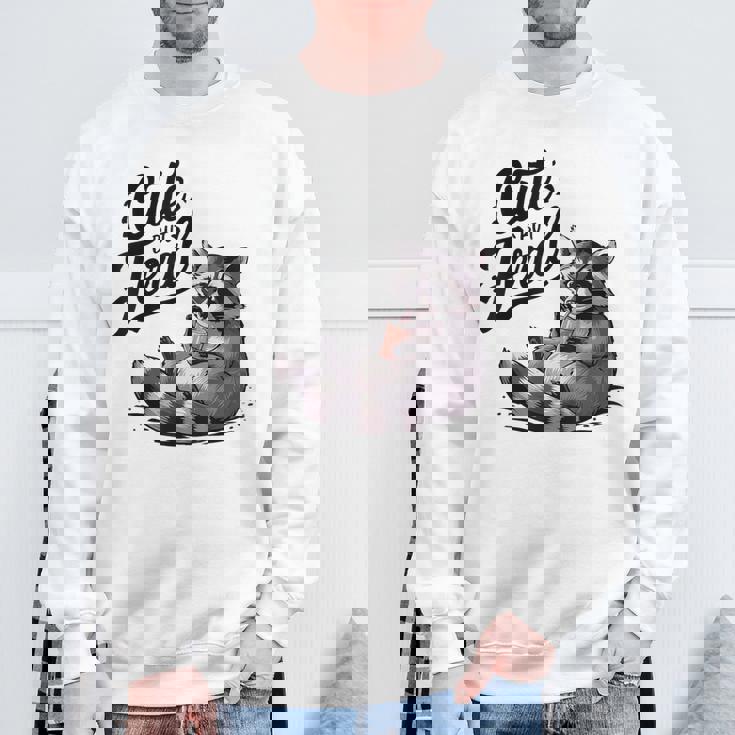 Cute Feral Panda Raccoon Costume Sweatshirt - Fun Animal Theme Gifts for Old Men