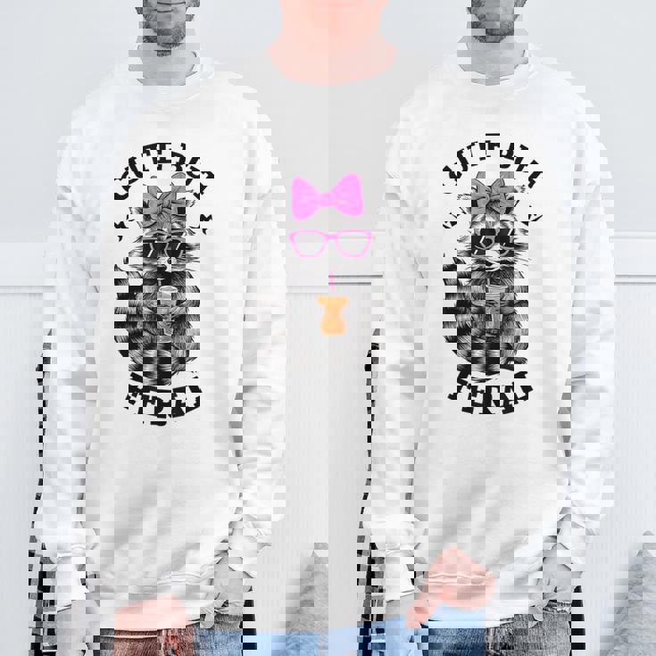 Cute Feral Raccoon Sweatshirt - Small - Vibrant & Playful Design Gifts for Old Men